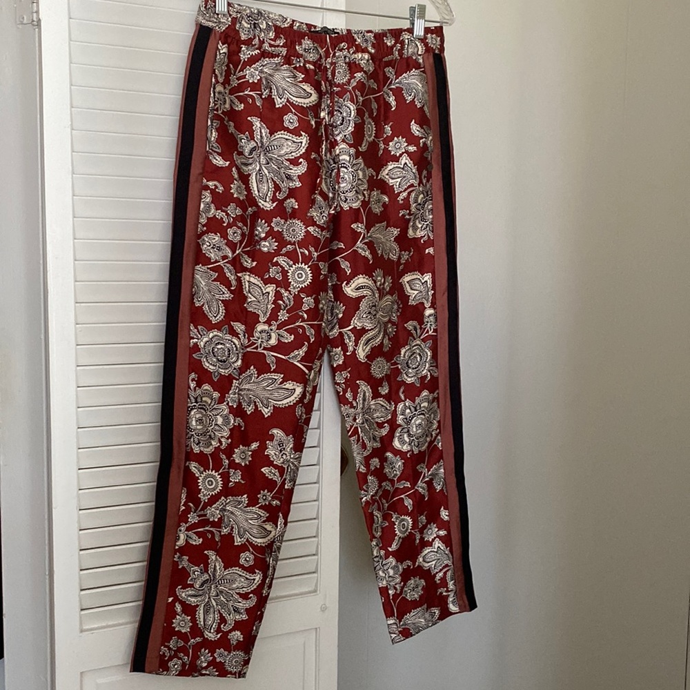 Scotch & Soda Red Floral Trousers
